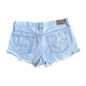 American Eagle Tomgirl Shortie Light Wash Low Rise Cotton Denim Shorts Size 8